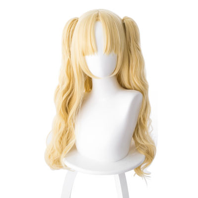 Fate Grand Order Cosplay Wig Ereshkigal Servant Lancer Blond Synthetic Hair Wig Cap Halloween Cosplay