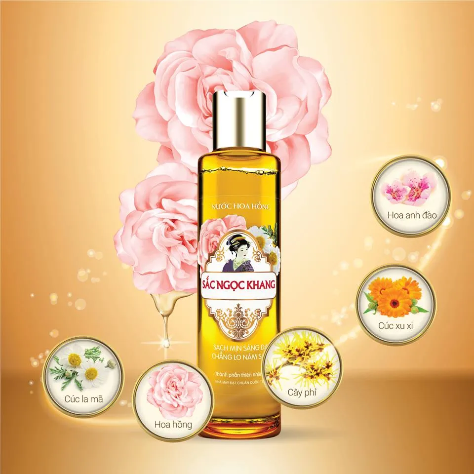 Nước hoa hồng thảo dược Sắc Ngọc Khang 145ml
