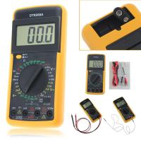 DT9208A Professional LCD Digital Multimeter Electric Handheld Ammeter Voltmeter Resistance Capacitance Tester AC DC