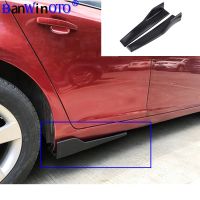 1 Pair Car Universal 45cm Side Skirt Rocker Splitter Kit Winglet Wing Lip Bumper Black/Carbon Fiber Diffuser Extension Panel