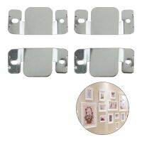 4pcs Iron Picture Hangers 96mmx40mm Thickened Photo Hook Buckles King Size Concealed Insert Plate Painting Frame Mirror Holder