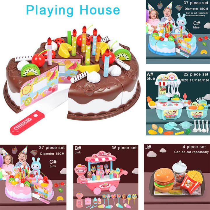 37pcs-ของเล่นอาหารเค้ก-diy-เล่นผลไม้ตัดวันเกิดของเล่นสำหรับไม้เด็กการศึกษาเด็กของขวัญเด็ก