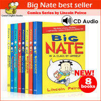 (In Stock) พร้อมส่ง Set of 8 books of Big Nate best seller***Free audio ทั้ง 8 เล่ม Comics Series by Lincoln Peirce