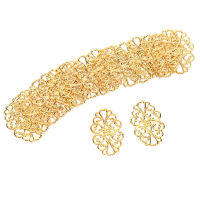 Jingg 20pcs Filigree Flower wraps เชื่อมต่องานฝีมือตกแต่ง DIY เครื่องประดับค้นพบ