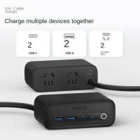 Anker 525แท่นชาร์จ7-In-1 USB C ปลั๊กไฟเดสก์ท็อป Usb แท่นชาร์จเต้าเสียบไฟโต๊ะสำนักงาน