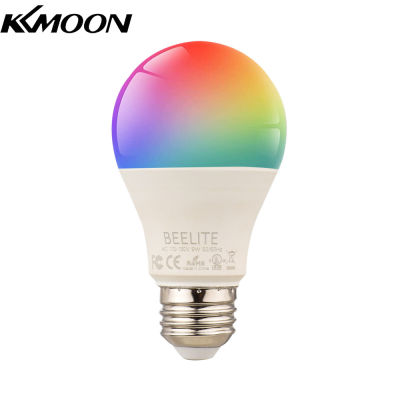 KKmoon LED สมาร์ทหลอดไฟหรี่แสงได้ RGB เปลี่ยนสีหลอดไฟ2.4กิกะเฮิร์ตซ์ WiFi App ควบคุมการควบคุมเสียงการตั้งค่าเวลา E27ไม่ต้องใช้ฮับหลอดไฟ LED