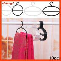 DANGL 10PCS ประหยัดพื้นที่ อเนกประสงค์ พลาสติก ราวแขวนเสื้อผ้า Tie ชั้นเก็บของ รูปร่างวงกลม ที่แขวนผ้าพันคอ