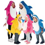 Toddler Baby Shark Costume Mommy Baby Shark Cosplay Coat Halloween Kids