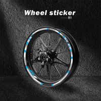 Strips Motorcycle Wheel Tire Stickers Car Reflective Rim Tape Auto Decals FOR YAMAHA YZF R1 YZF-R1M YZF-R1S YZF-R1 YZFR1 YZF1000