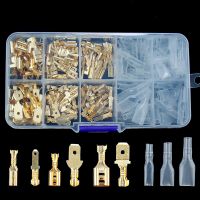 270/180/PCS Insulated Male Female Electrical Wire Connectors plug spring Insulating Sleeve Assortment Kit Crimp Terminals gold Electrical Circuitry Pa