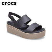 【ของแท้รับประกัน】CROCS Brooklyns รองเท้าส้นสูง รองเท้าสนีกเกอร์และรองเท้าสนีกเกอร์