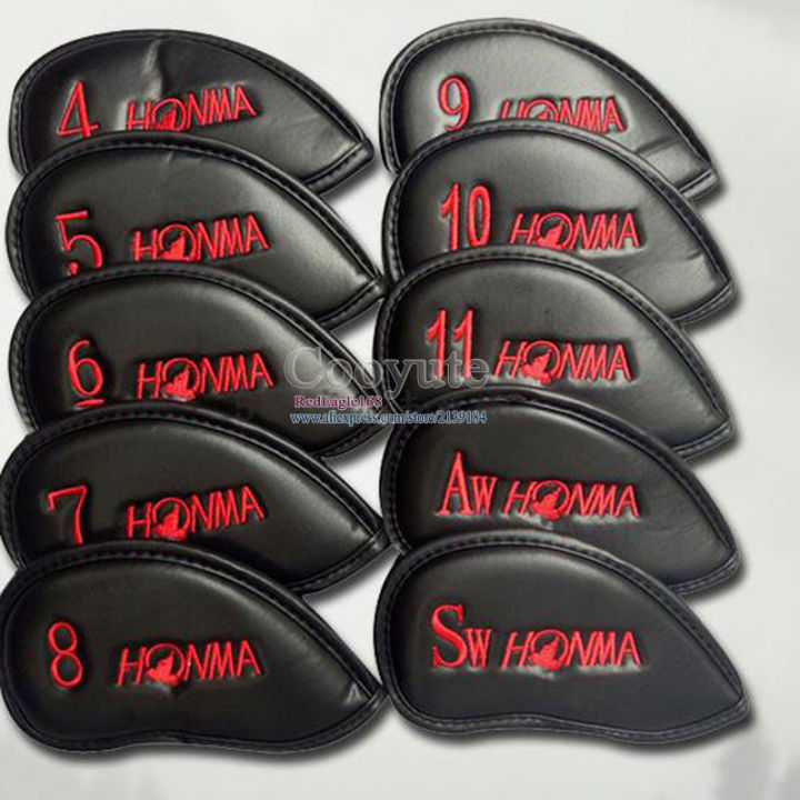 2023-new-honma-golf-headcover-pu-irons-head-cover-4-11-s-a-unisex-yellow-or-red-golf-clubs-head-cover-free-shipping