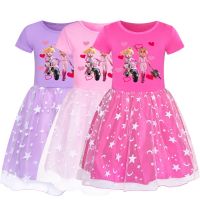 【CC】 New Fashion Kids princess peach Costume Dresses Children Wedding Grown