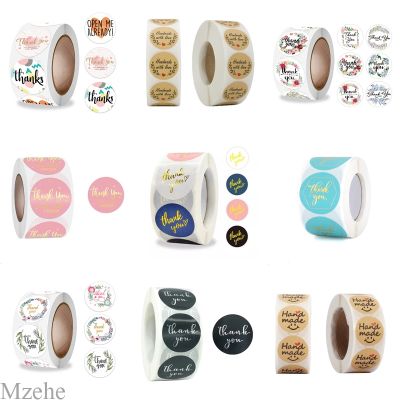 hot！【DT】❁  50-500pcs 1inch kraft paper Stickers Sticker Birthday Decorations Labels Thank you