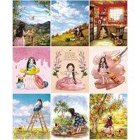 ♗❇✷ NeedleworkDIY Printed Cartoon Girl Cross stitch Sets For Full Embroidery Cross-Stitch Kit Girl Dedroom Decoration Painting