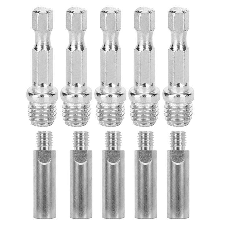 10 Pcs Drill Connecting Rod Adapter and 5/8Inch-11 Thread Angle Grinder ...