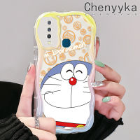 Chenyyka เคสสำหรับ VIVO Y12 Y17 Y15 Y3s Y3การ์ตูนโดราเอมอนน่ารัก2020,เคสซิลิโคนอ่อนชัดเจนสำหรับผู้ชายและผู้หญิง