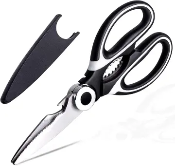 Seacreating Full 304 Stainless Steel Shears Kitchen Scissors Kitchen Shears  Dishwasher Safe Cooked Food Cutting Scissors