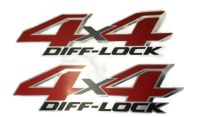 4x4 DIFF-LOCK สติกเกอร์ sticker ยิงทราย โตโยต้า รีโว้ วีโก้  ติดข้างรถ ท้าย TOYOTA  REVO VIGO เหมือนศูนย์ 1 คู่