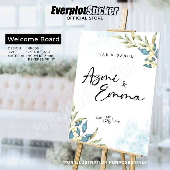 Board Wedding Name Acrylic, White Crystal Board Custom