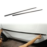 Carbon Fiber Car Side Door Body Molding Trim Side Protector Strips Trim for Benz Smart 453 Fortwo 2-Door 2016-2021