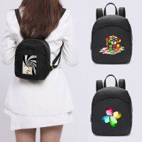 Casual Small Daypack Black Women Backpacks for Girls Fashion 3D Printing Rucksack School Bags for Girls Backpack 【AUG】