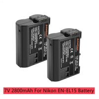 ZZOOI EN-EL15 EN EL15a Camera Battery 7V 2800mAh For Nikon d750 d7200 d7500 d850 d7100 d610 d500  MH-25a d7000 z6 Replacement Battery