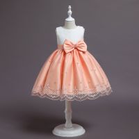 [COD] Childrens dress princess flower girl birthday foreign style fluffy yarn little catwalk costume