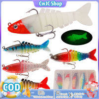 CwJC Shop ปลาซิลิโคน5ชิ้นสำหรับ Pike Perch Zander Trout ขนาด9ซม./17ก. เหยื่อปลอมกล่องใส่ขอเกี่ยวตกปลาเครื่องมือตกปลาหลายแบบ