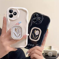 Phone Case เคส Realme C51 C53 C55 NFC C33 C30s C30 Realme 10T 5G ทิวลิปสง่างามปกป้องเลนส์2023ฝาหลังนิ่มกันกระแทก