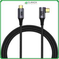 สายดาต้าแบบข้อศอก CLMXCA ชาร์จเร็ว8K6 0Hz USB 4.0 Type C ไปยัง Type C สาย PD 100W 40Gbps