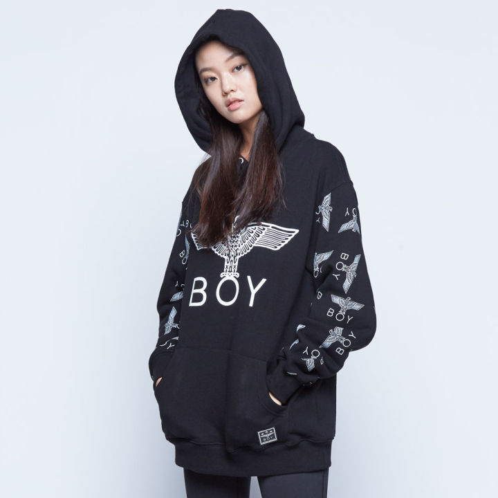 BOY LONDON EAGLE BOY REPEATED SLEEVE LOGO HOODIE | Lazada