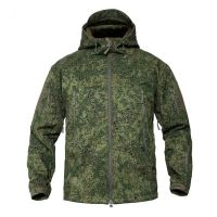 Mens Military Camouflage Fleece Tactical Jacket Outdoor Shark Skin Soft Shell Waterproof Windbreaker Hooded Coat Hunt Clothes