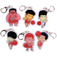 Slam Dunk พวงกุญแจอะคริลิค Akagi Hanamichi Sakuragi Rukawa Miyagi Musi รูปการ์ตูนคอสเพลย์อะคริลิคน่ารักจี้พวงกุญแจของเล่นสำหรับเด็ก