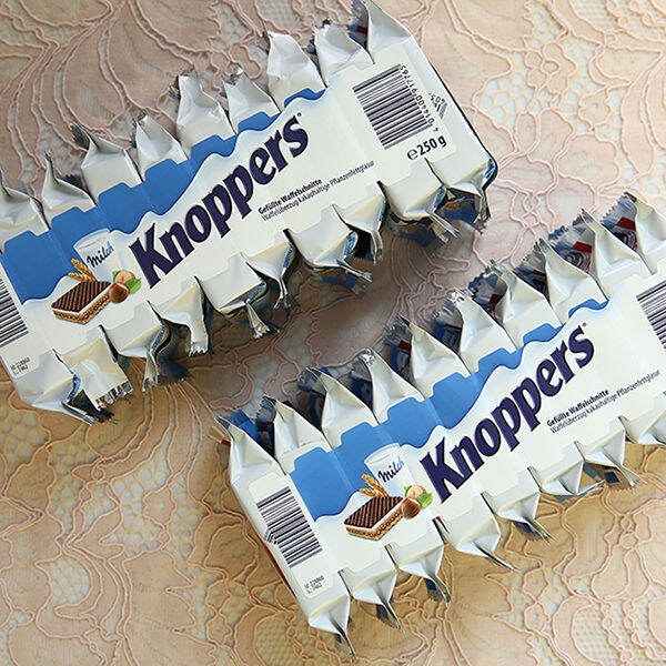 German online celebrity imported snack knoppers milk hazelnut chocolate
