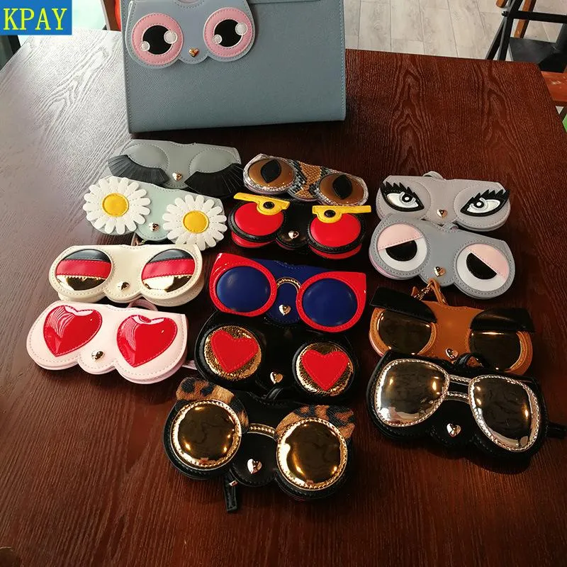 Animal Cartoon Fashion Hot Sale Women Portable Case PU Leather Sun Eye  Glasses Box For Eyeglass Sunglasses Cute Protection Bag