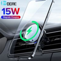 Magnetic Wireless Charger Car Mount Holder 15W Fast Charging Phone Automatic Clamping Bracket for iPhone 14 13 12 Pro Max Mini Car Chargers