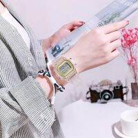 【ready stock】Transparent Fashion Square Dial Waterproof Digital Watch Multifunctional Uni Watches Relo