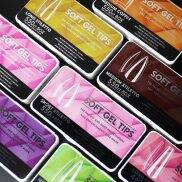 Arte Clavo Clear Medium Long Almond Nail Tips Kit Soft Gel Full Cover Tips