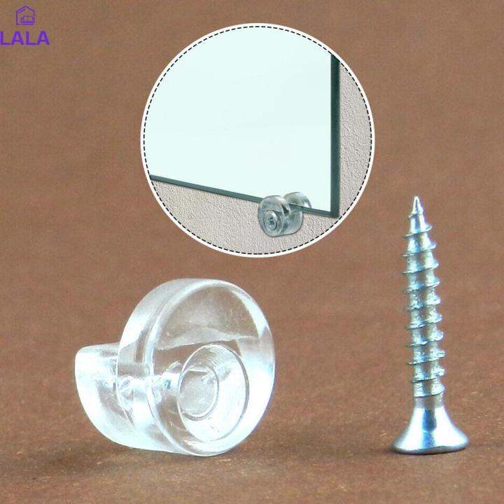 【LALA】 High Quality Mirror Wall Hanging Fixing Screws Frameless Clips