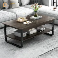 Coffee table, coffee table, 2-tier coffee table, simple and modern living room, Creative small coffee table, dining table Dual-use Multifunctional Small Tea Table Simple Household Small Apartment Tea Table
