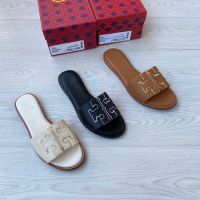 2023 new TORY BURCH Flat Genuine Leather Slippers