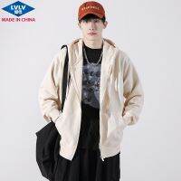 ☋ LVLV pure cotton heavyweight 330g terry zipper sweater cardigan hoodie sports INS Hong Kong fashion oversize