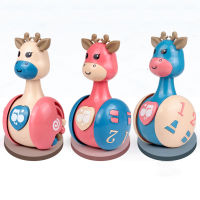 Baby Toys 0 12 Months Cute Deer Sliding Tumbler For Children Sensory Rattles Baby Ball Soft Teether Rattle Toys For Babies