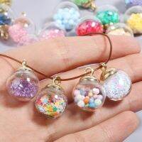 【hot】✚  20pc 16x21mm Transparent Glass Star Colorful ball Charms Pendants for Jewelry Making Diy Crafts Supplies