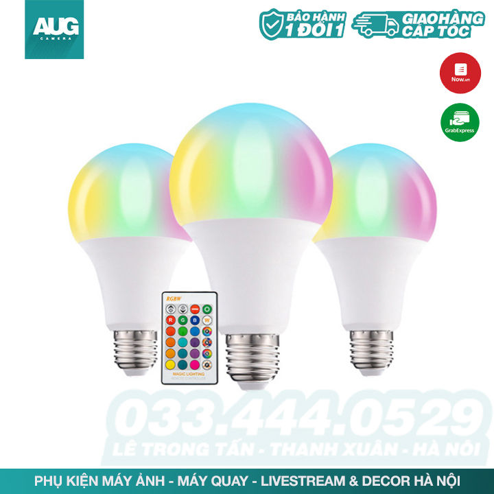 Bóng đèn LED FXPOT đổi màu E27 5-15w RGB kèm remote điều khiển từ ...