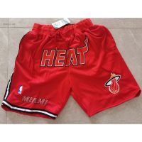 COD ✳♕☸ The Monolopy Shop28dfgs8dgs pocket available new NBA Miami Heat red HEAT Large embroidery logo regular season basketball shorts pants