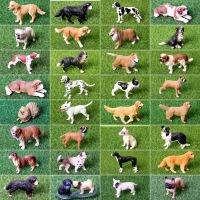 จำลองRetrieverCollieBull TerrierนักมวยSt Bernardสุนัขสัตว์ตัวเลขFigurinesตกแต่งบ้านของขวัญสำหรับเด็กเด็กวัยหัดเดิน