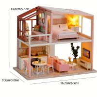 Hot Baby House Mini Miniature Doll DIY Small Kit Making Room Toys, Home Bedroom Decorations With Furniture, Wooden Craft