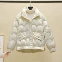Bright Down Cotton Jacket Women S Short Style 2023 Winter New Korean Version Loose Cotton Coat